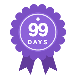 99-day money-back guarantee seal